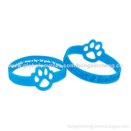 Silicone Bracelet with Custom Logo Glowing in Dark, Lightweight, Convenient to Use